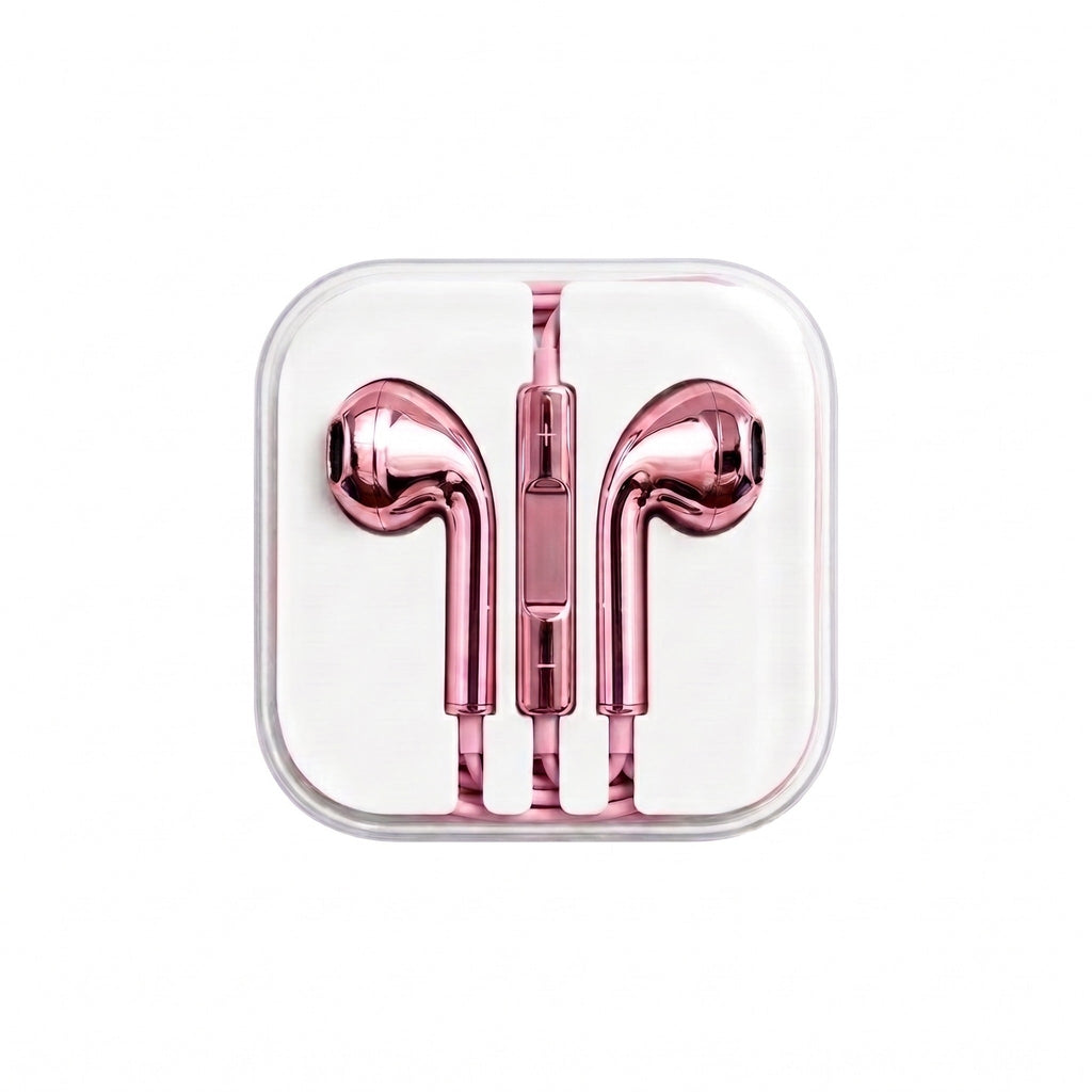 Chrome wired earbuds lifestyle